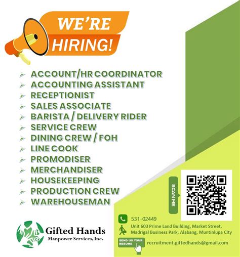 gifted hands manpower services inc|GIFTED HANDS MANPOWER SERVICES INC. Careers and .